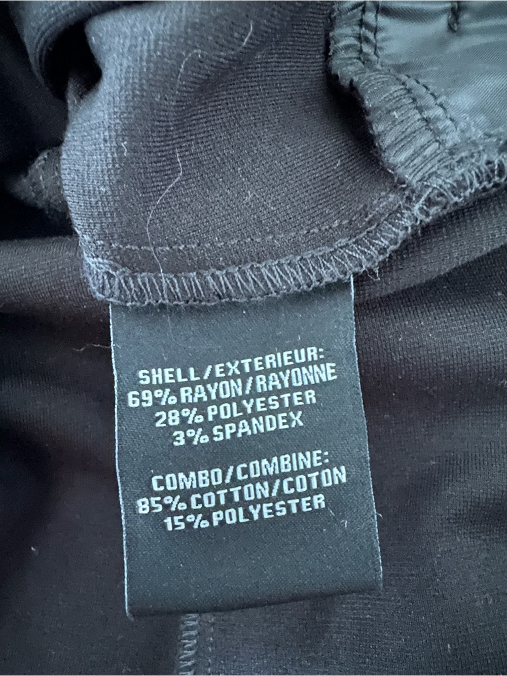 Two Layer Jacket: Black Blazer with Gray Hooded Zip Layer - Picture 5 of 6